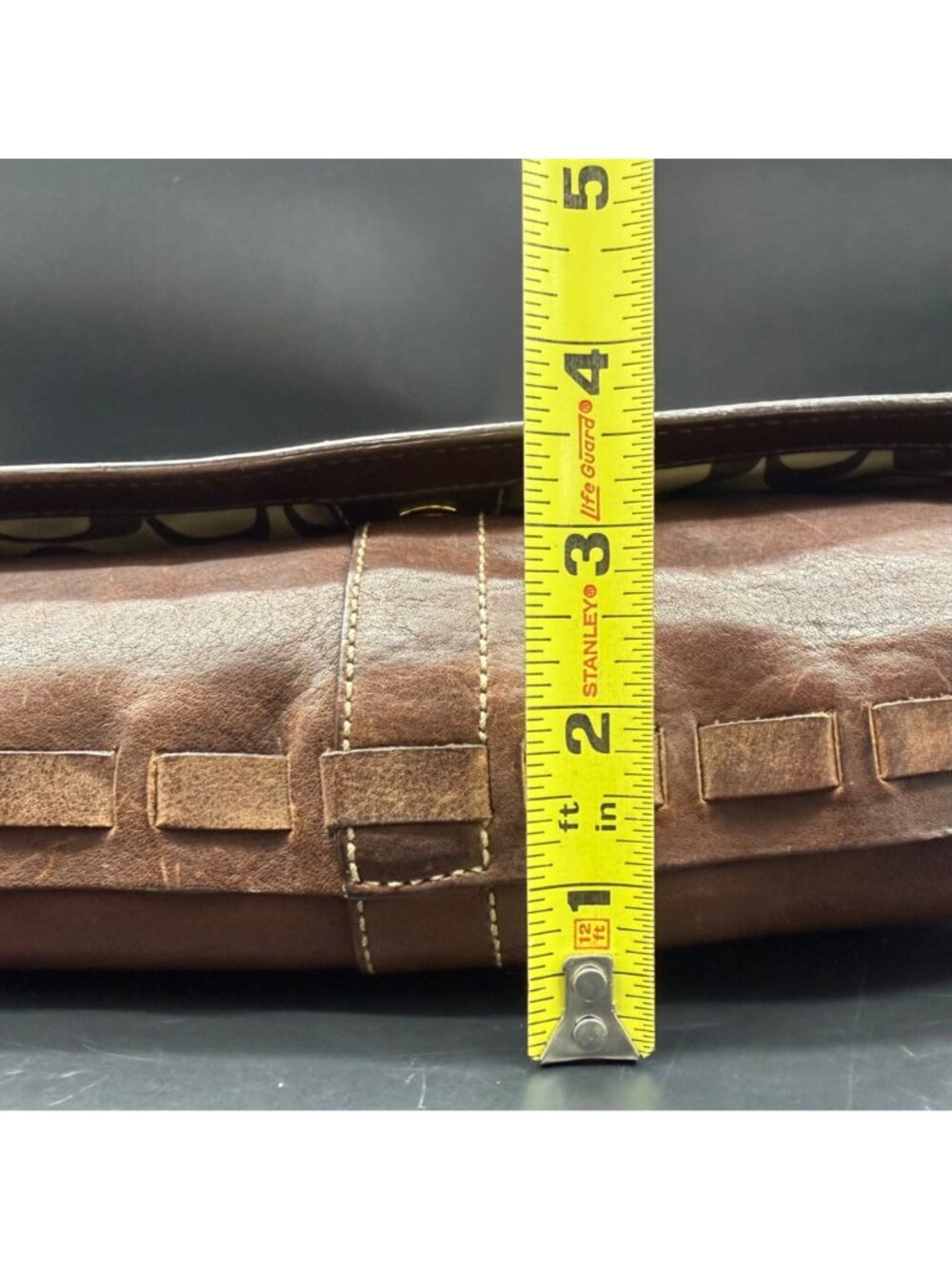 Vintage Y2K Coach Purse Ergo Belted Flap Brown Leather Horse Bit Shoulder Bag - Picture 16 of 16